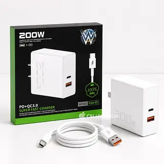 Cargador Súper Rápido 200w
