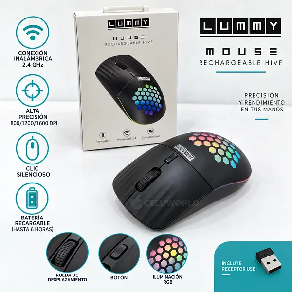 Mouse Inalambrico Lummy