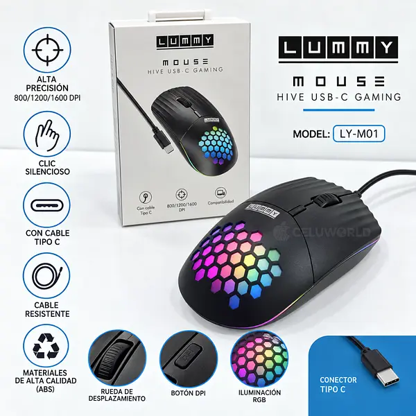 Mouse Con Cable Lummy